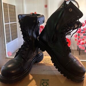 Womens Rocky Side-Zipper Jump Boots Sz 7